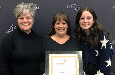  Kim Marshall, teacher at Skyview Middle School, is honored during the January Fantastic 49.